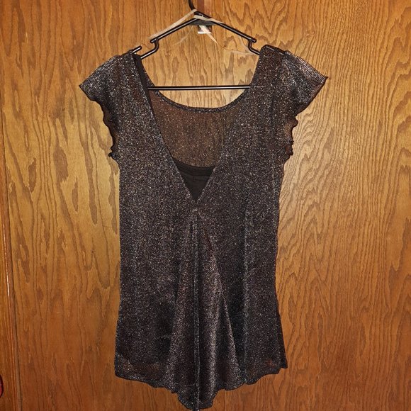 Heart And Soul Black Sparkle Top size Small New with Tags - Picture 2 of 5